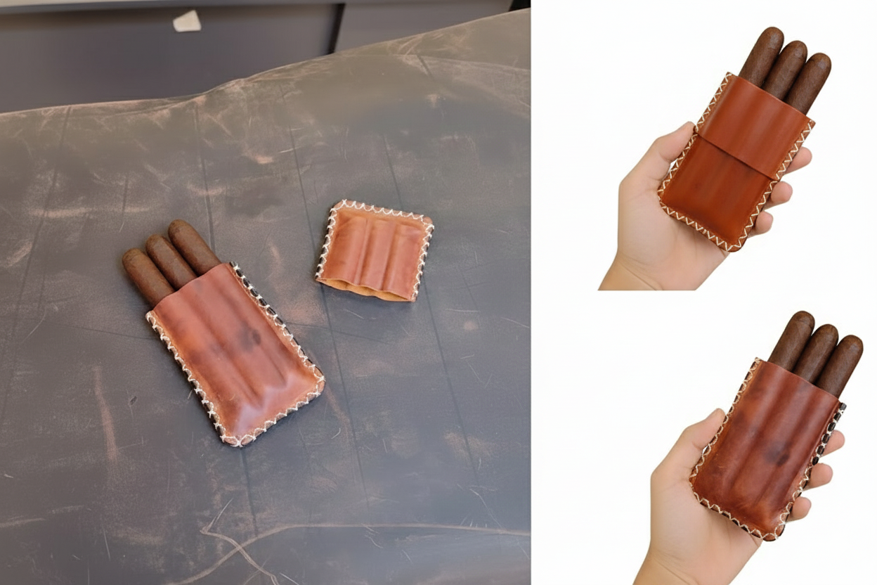 Handmade Leather Cigar Case