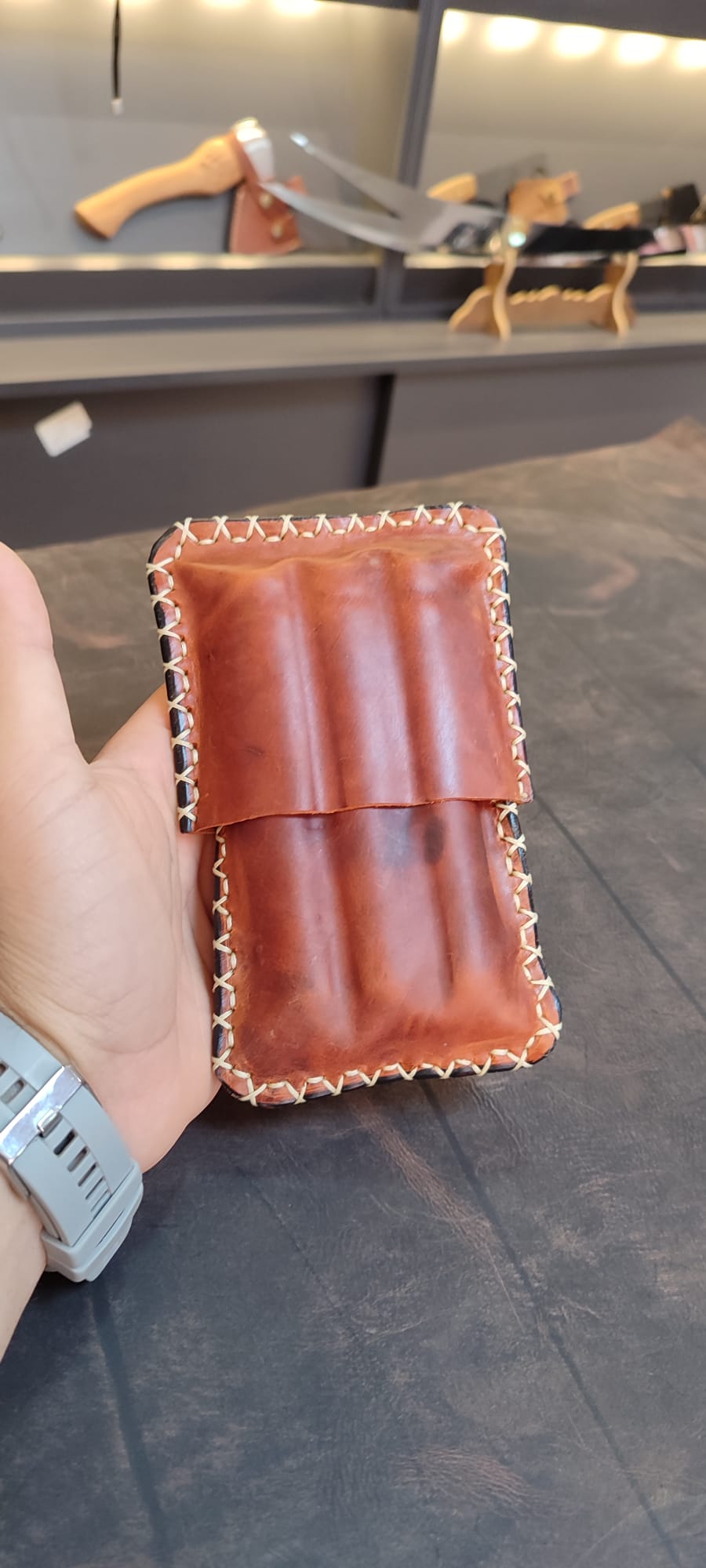 Handmade Leather Cigar Case